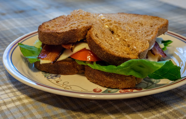 Bacon Lettuce Tomato Cheese Sandwich