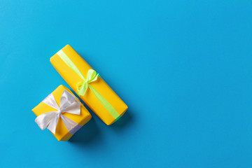 gift box on color background