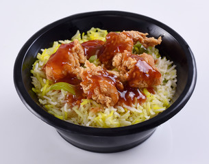 Crispy Zinger Chicken with Biryani Rice