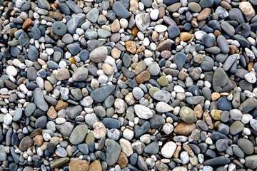 Abstract of pebbles on a beach