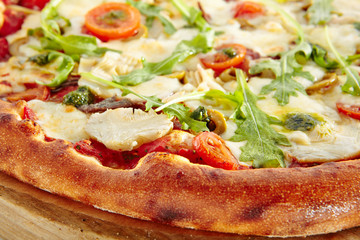 Pizza Marinara with Anchovy, Tomatoes, Garlic, Olive Oil and Oregano