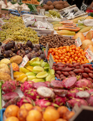  Fresh fruits and vegetables at local market in Vienna - Austria