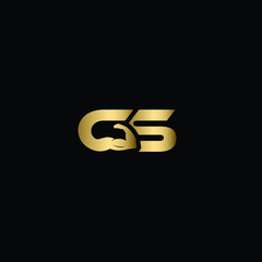 Creative Solid Minimal Letter GS Fitness Logo Design In vector Format