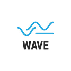 Swoosh Wave Logo Concept. Wave sound speech logo