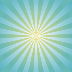 Fototapeta premium Sunlight background. Turquoise color burst background with yellow highlight. Fantasy Vector illustration.