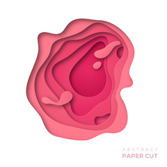 Pink paper cut shape