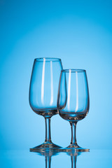 two empty glasses for cocktail
