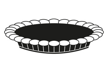 Black and white thanksgiving pie silhouette