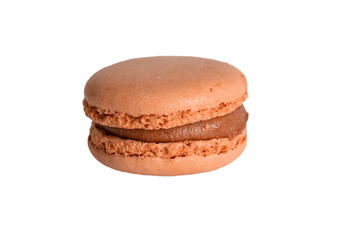 Tasty macaroon isolated on white background