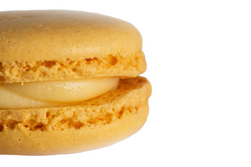 Tasty macaroon isolated on white background