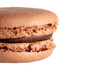 Tasty macaroon isolated on white background