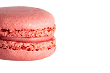 Tasty macaroon isolated on white background