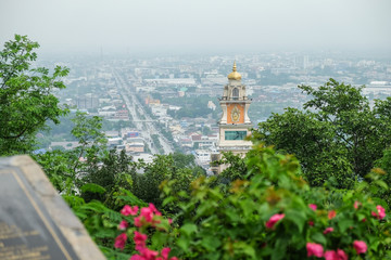 Fototapeta na wymiar Khao Kaen Chan View point in Ratchaburi city, Thailand