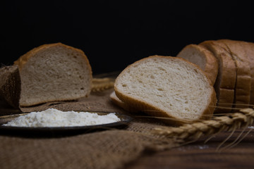 White sliced tasty and delicious bread