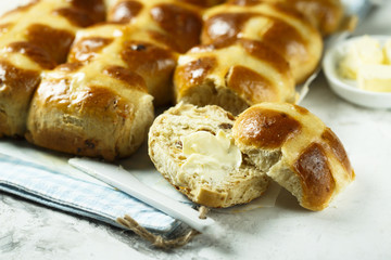Traditional hot cross buns