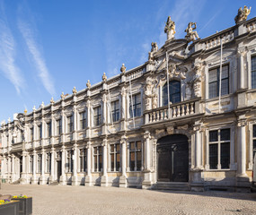 Traditional medieval architecture in the old town of Bruges (Brugge), Belgium