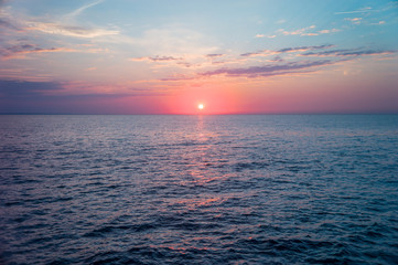 beautiful sea sunset.