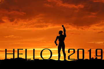 HELLO 2019 WELCOME New Year  © kathayut