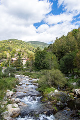 Fototapeta na wymiar Rugged mountain river. Spain