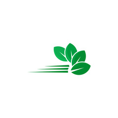 green leaf nature vector logo template design