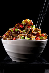 Wood ear mushroom and soba noodle salad