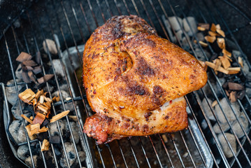 grilled turkey on bbq