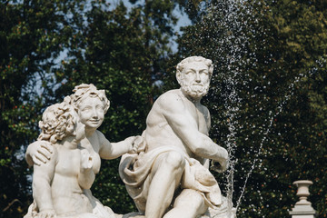 fountain in the VILLA VISCONTI BORROMEO LITTA - lombardy - italy