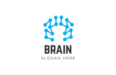 Abstract brain logotype. Brainstorm logos vector. Creative logos