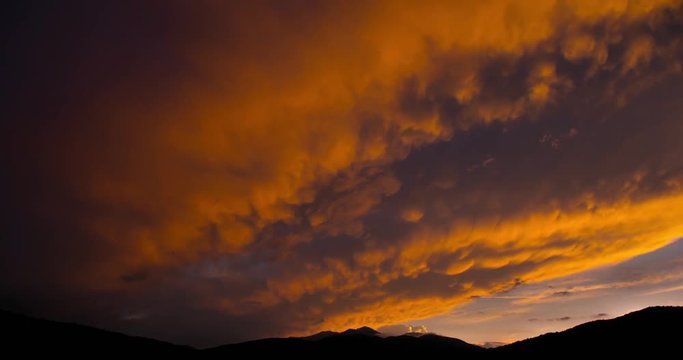 cloudy evening timelapse 4K