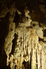Textura de las paredes de una caverna