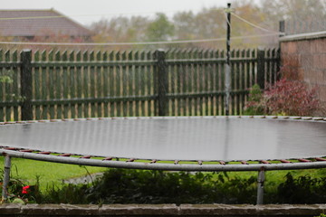 Trampoline in the garden