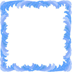 winter square frame of frosty ice patterns