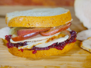 Turkey ham subs with raspberry jelly
