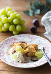 ぶどうとフレンチトースト