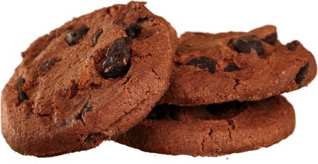 Cookie with Chocolate Chips - Isolated
