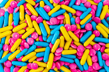 A lot of various medication and pills from above