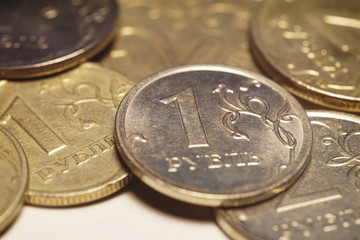 Ruble Coin Close Up