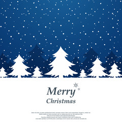 Obraz premium Abstract of simple Christmas background with trees and nature snow.
