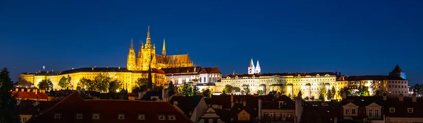 Fototapeten Prag Prague Castle panorama by night, Prague, Czech Republic  © pyty