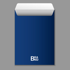 A4 blue envelope icon. Realistic illustration of a4 blue envelope vector icon for web design