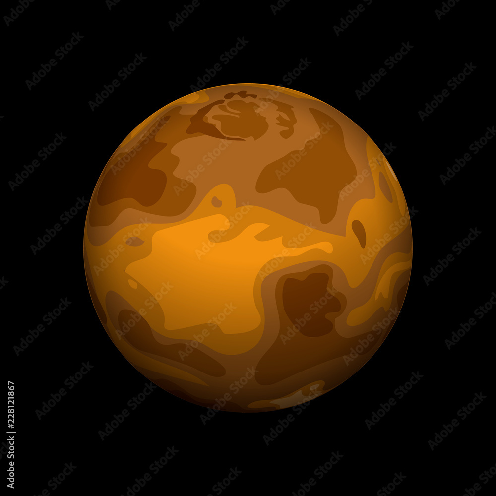 Poster mars icon. isometric of mars vector icon for web design isolated