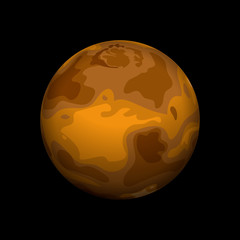 Mars icon. Isometric of mars vector icon for web design isolated