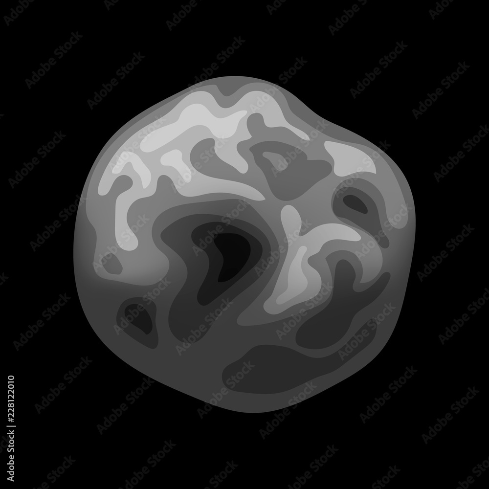 Poster asteroid icon. isometric of asteroid vector icon for web design isolated