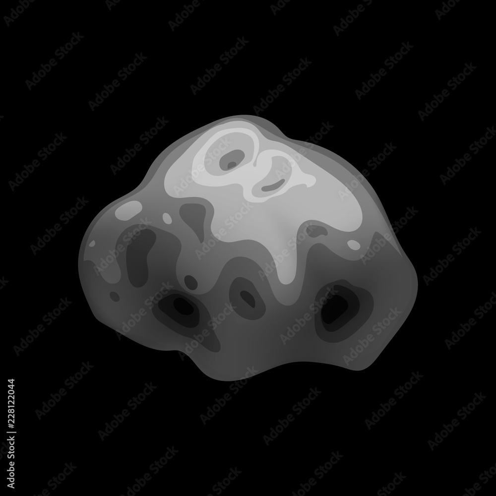 Poster space asteroid icon. isometric of space asteroid vector icon for web design isolated