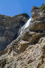 waterfall in the Pineta valley mountain, Ordesa Park, Huesca, Spain