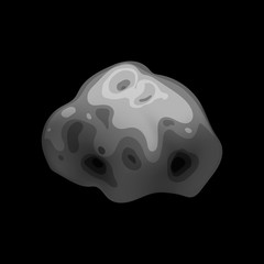 Space asteroid icon. Isometric of space asteroid vector icon for web design isolated