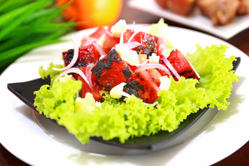 Grilled watermelon salad
