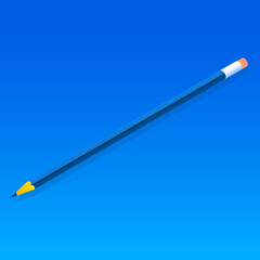 Office pencil icon. Isometric of office pencil vector icon for web design isolated