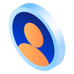 Abstract avatar icon. Isometric of abstract avatar vector icon for web design isolated on white background