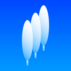 Hight tree icon. Isometric of hight tree vector icon for web design isolated